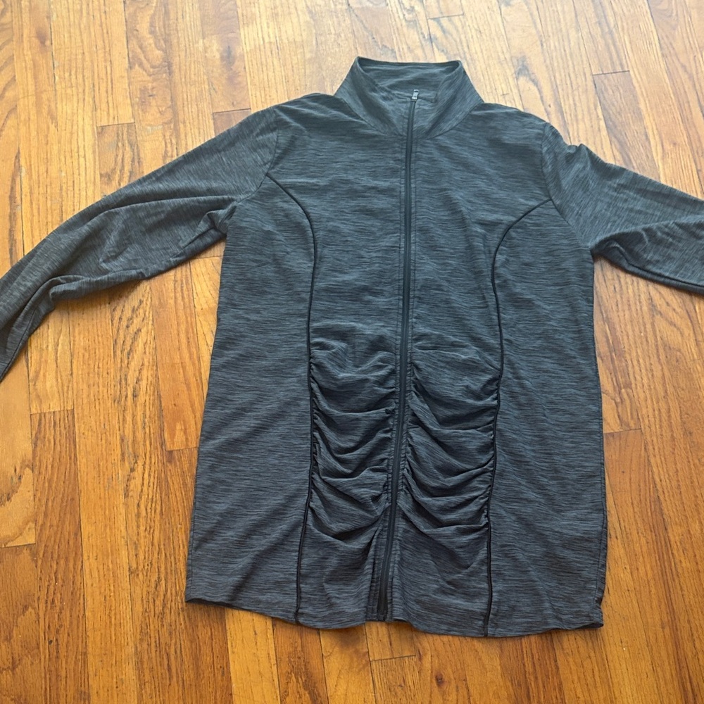 Motherhood Gray Heather Zip-Up Maternity Jacket